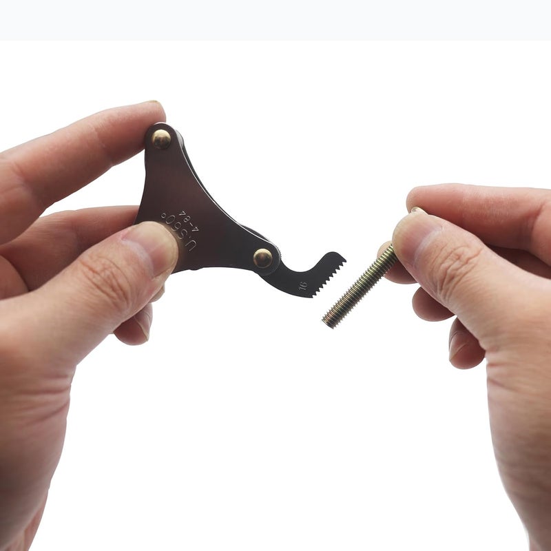 LYECUN US Thread Gauge with 51 Measurement Sizes, US 60 Degree Thread Pitch Gauge for Thread Size Measurement - Image 5